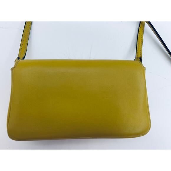 Fendi Monster Fur Micro Yellow Crossbody Leather Baguette SHW Authentic CoA - Picture 4 of 9